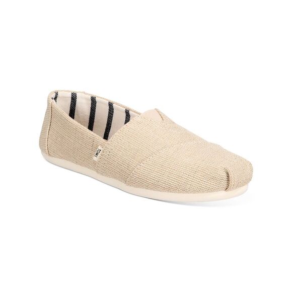 TOMS Shoes - NWT TOMS Womens Beige Elastic Gore Logo Slip On Flats 6.5